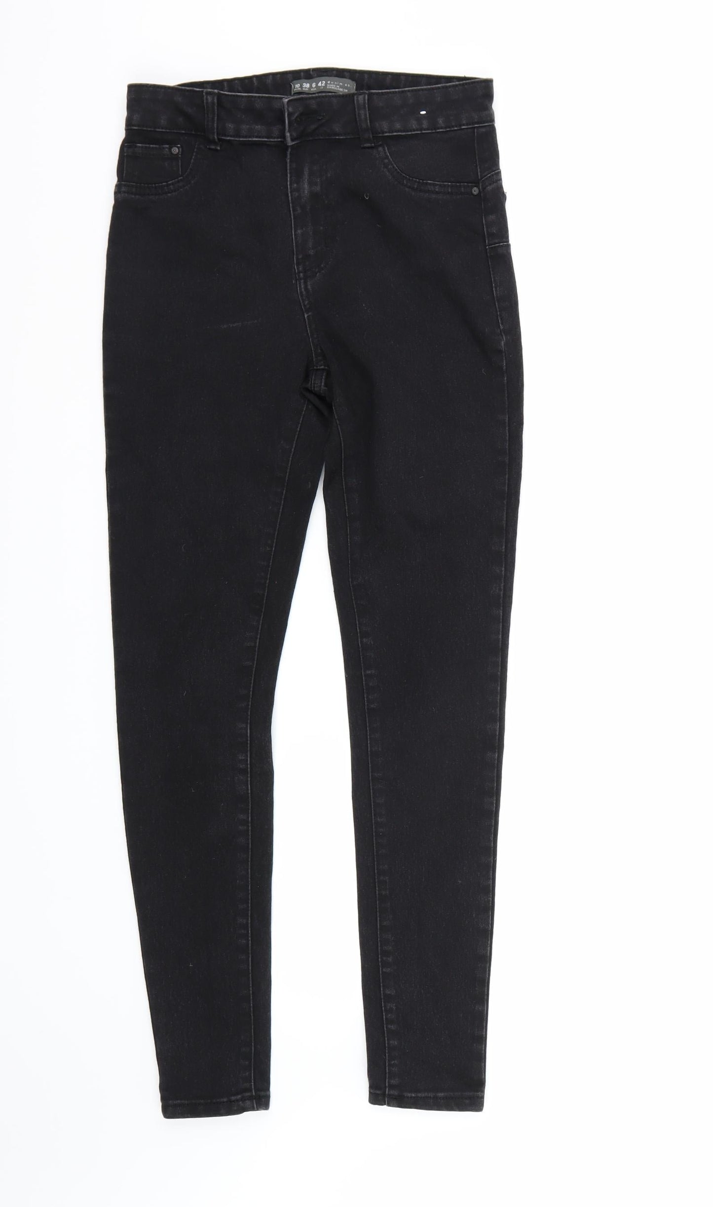 Denim & Co. Womens Black   Skinny Jeans Size 10 L28 in