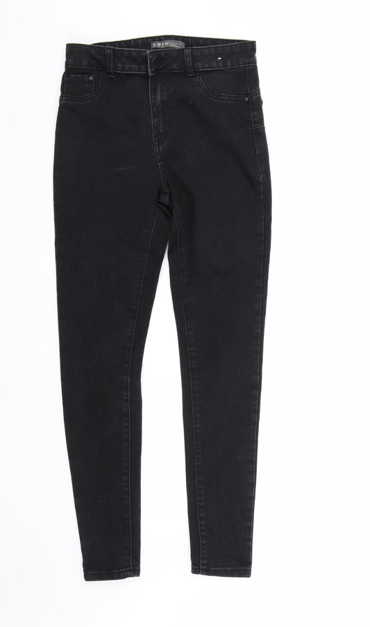Denim & Co. Womens Black   Skinny Jeans Size 10 L28 in