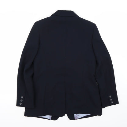 Back view of George women’s blue jacket blazer, size UK 12