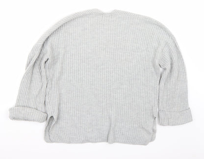 Back view of Topshop women’s grey jumper, size UK 6