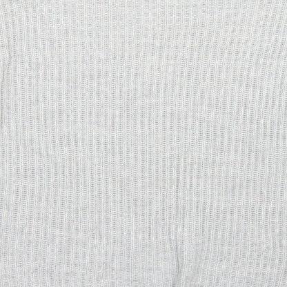 Brand and care label for Topshop women’s grey jumper, size UK 6