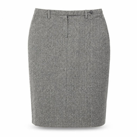 Front view of Miss Selfridge women’s grey straight & pencil skirt, size UK 10