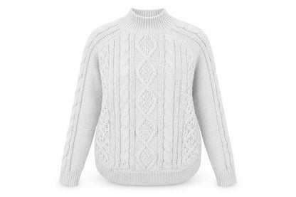 Front view of Tu women’s grey knit jumper, size UK 8