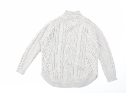 Back view of Tu women’s grey knit jumper, size UK 8