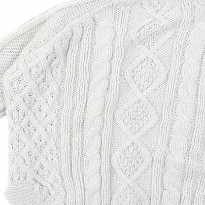 Brand and care label for Tu women’s grey knit jumper, size UK 8