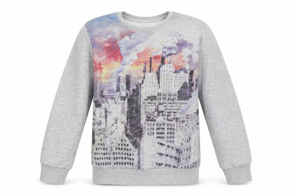 Marks & Spencer Boys Grey   Pullover Sweatshirt Size 9-10 Years  - skyline