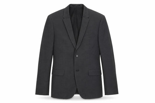 Front view of Zara men’s grey jacket suit jacket, size M