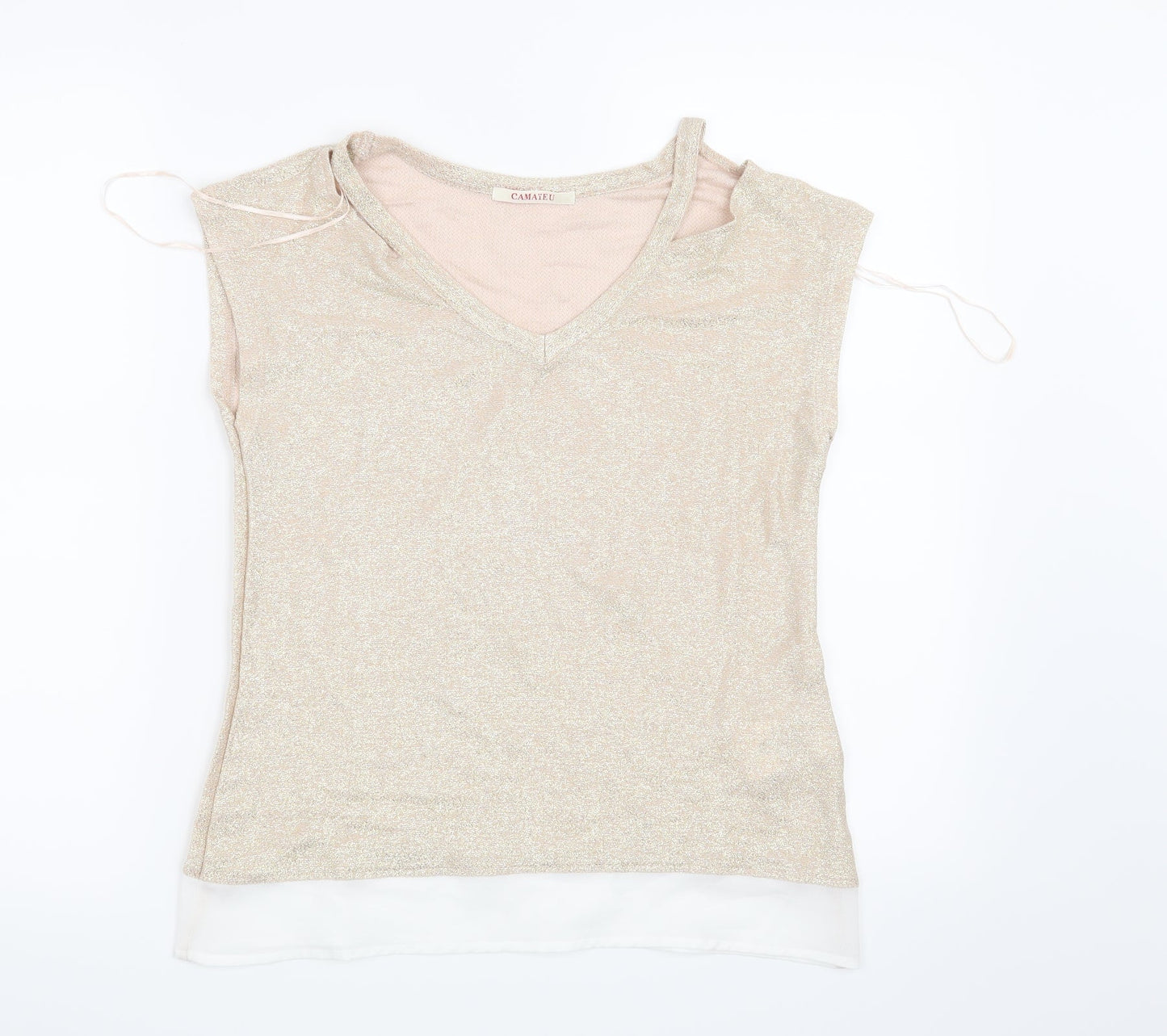 Preworn Womens Gold   Basic Blouse Size XS
