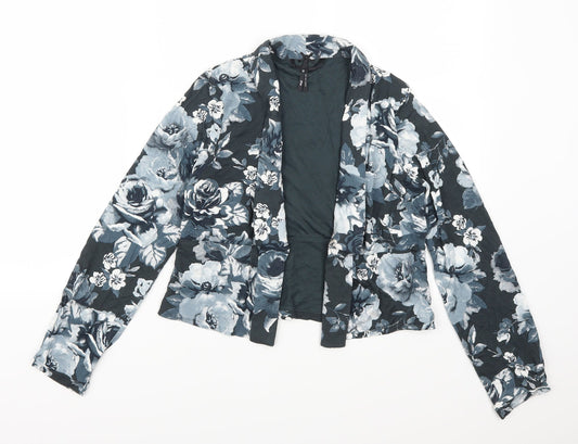 NEXT Girls Blue Floral  Cardigan Jumper Size 12 Years