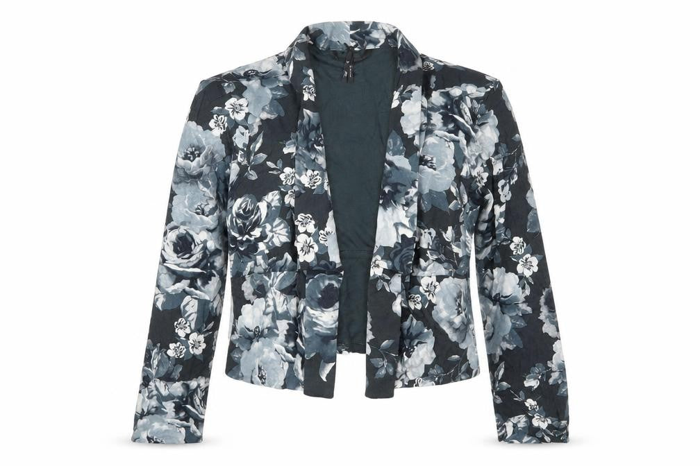 Next Girls Blue Floral  Cardigan Jumper Size 12 Years