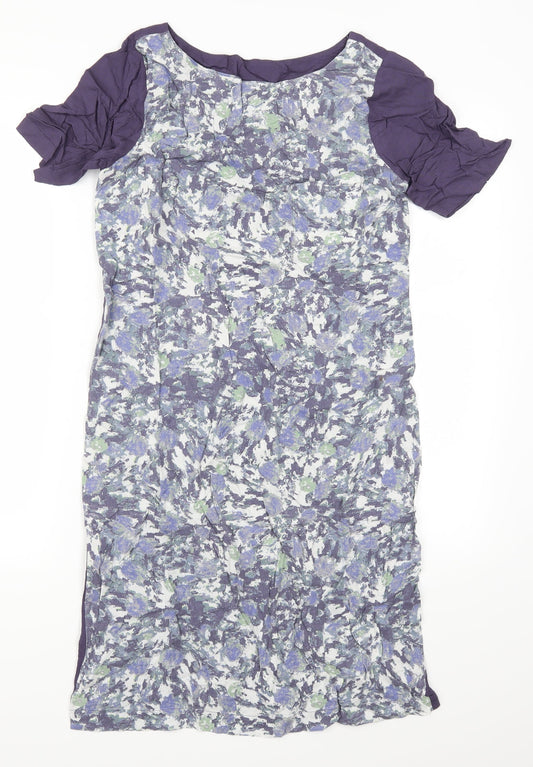 Preworn Womens Purple Geometric  Sheath  Size 8