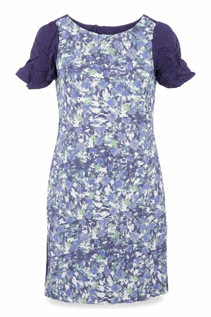 Preworn Womens Purple Geometric  Sheath  Size 8