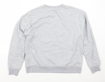 Back view of Primark women’s grey pullover sweatshirt, size UK 6, - mickey and minnie