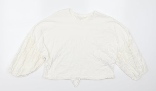 Primark Womens White   Pullover Sweatshirt Size 10