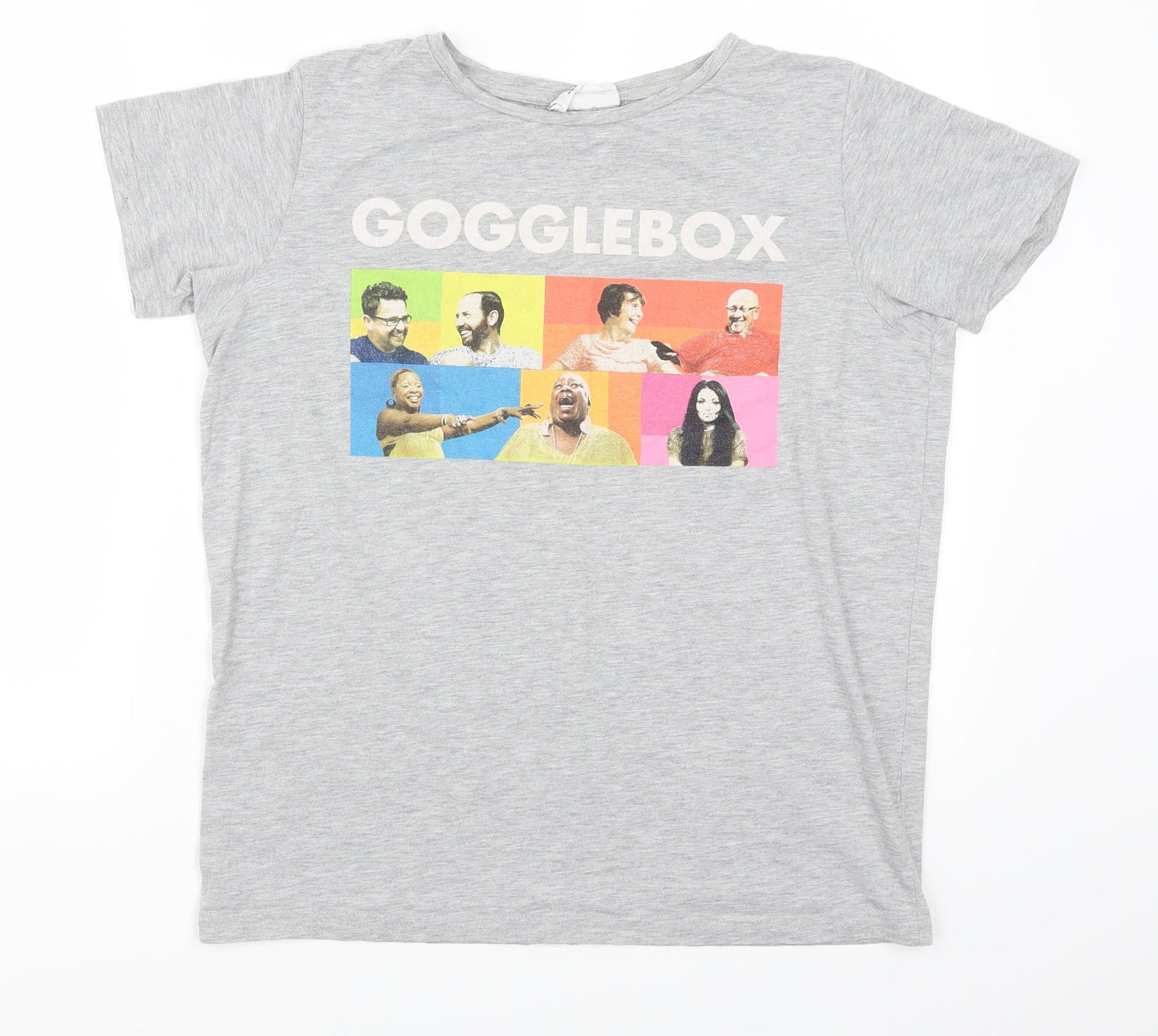 Gogglebox Womens Grey   Basic T-Shirt Size 12  - Gogglebox