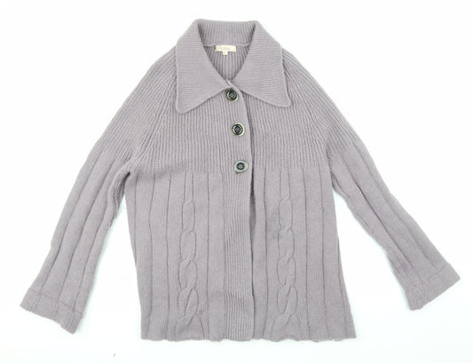 Eltic Clothing Womens Purple  Knit Cardigan Jumper Size L