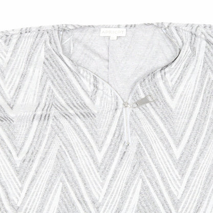 Close-up detail of Apricot women’s grey basic t-shirt, size M