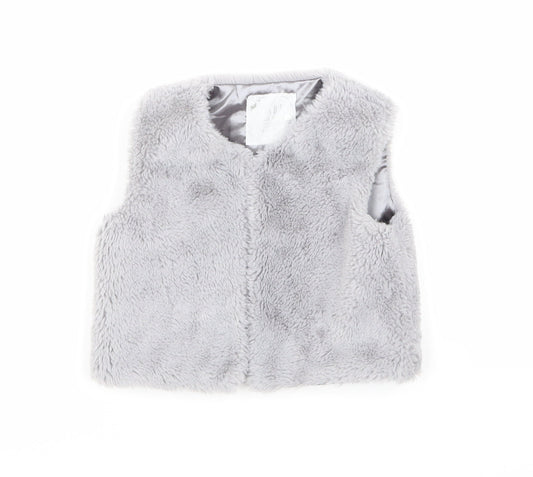 Young Dimension Girls Grey   Gilet Coat Size 2-3 Years