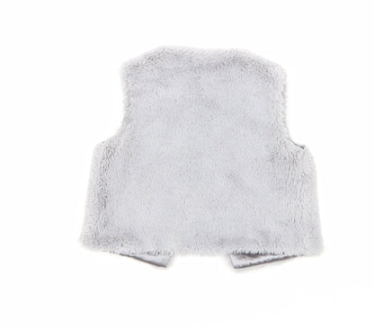 Back view of Young Dimension girls’ grey gilet coat, size 2-3, years