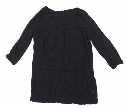 Front view of Papaya women’s black a-line, size UK 16