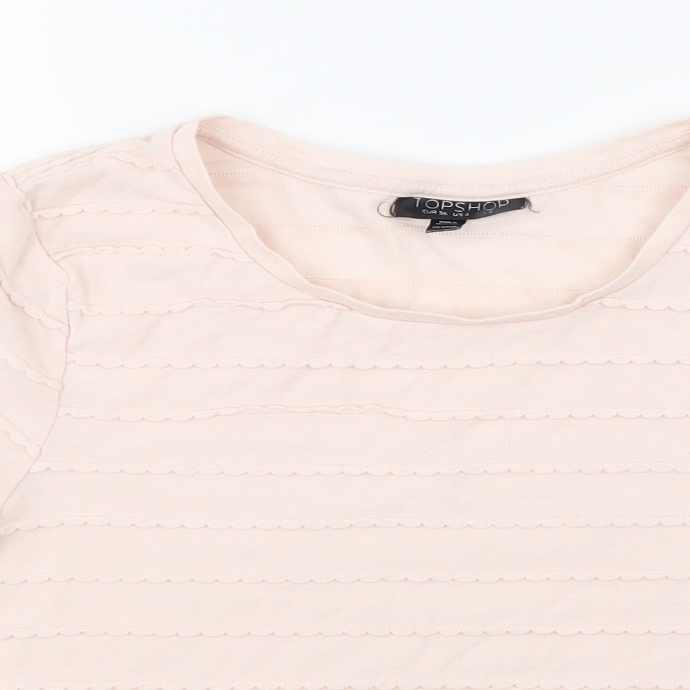 Topshop Womens Pink   Basic T-Shirt Size 8