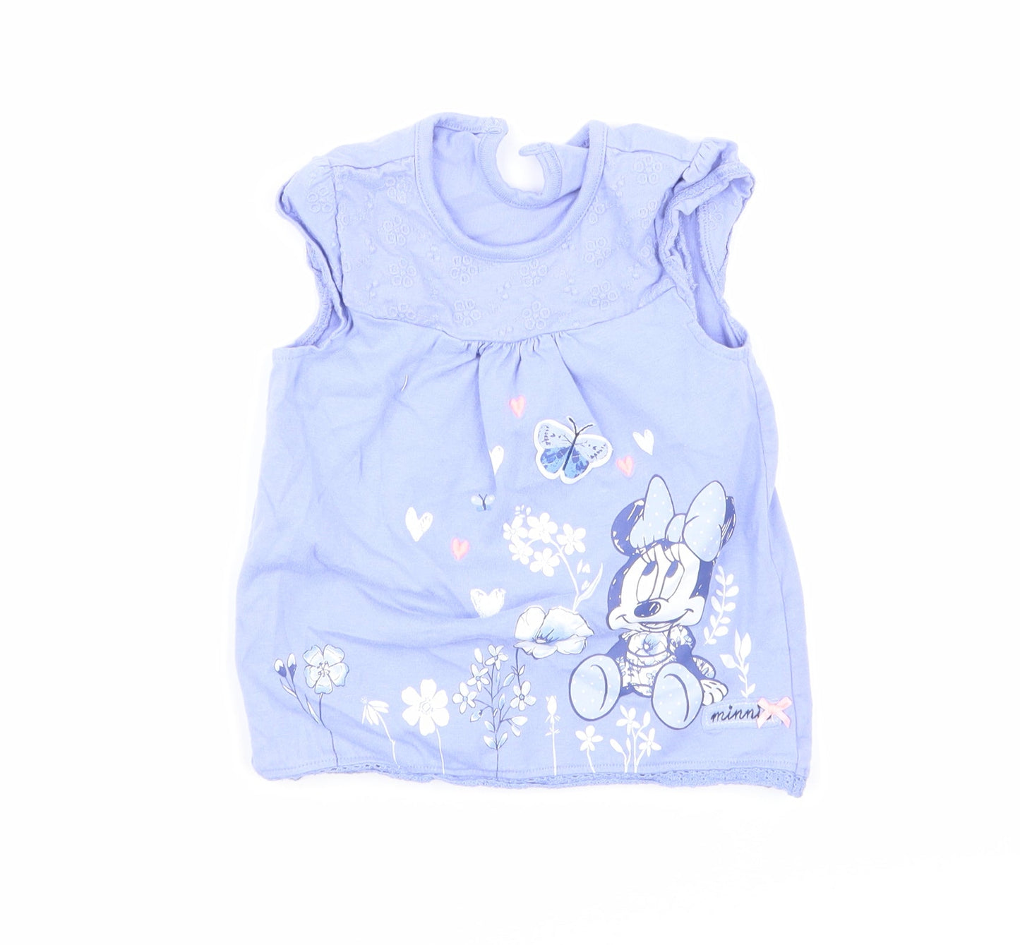 George Girls Purple   Basic T-Shirt Size 9-12 Months