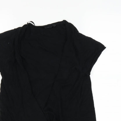 Close-up detail of Atmosphere women’s black cardigan jumper, size UK 10