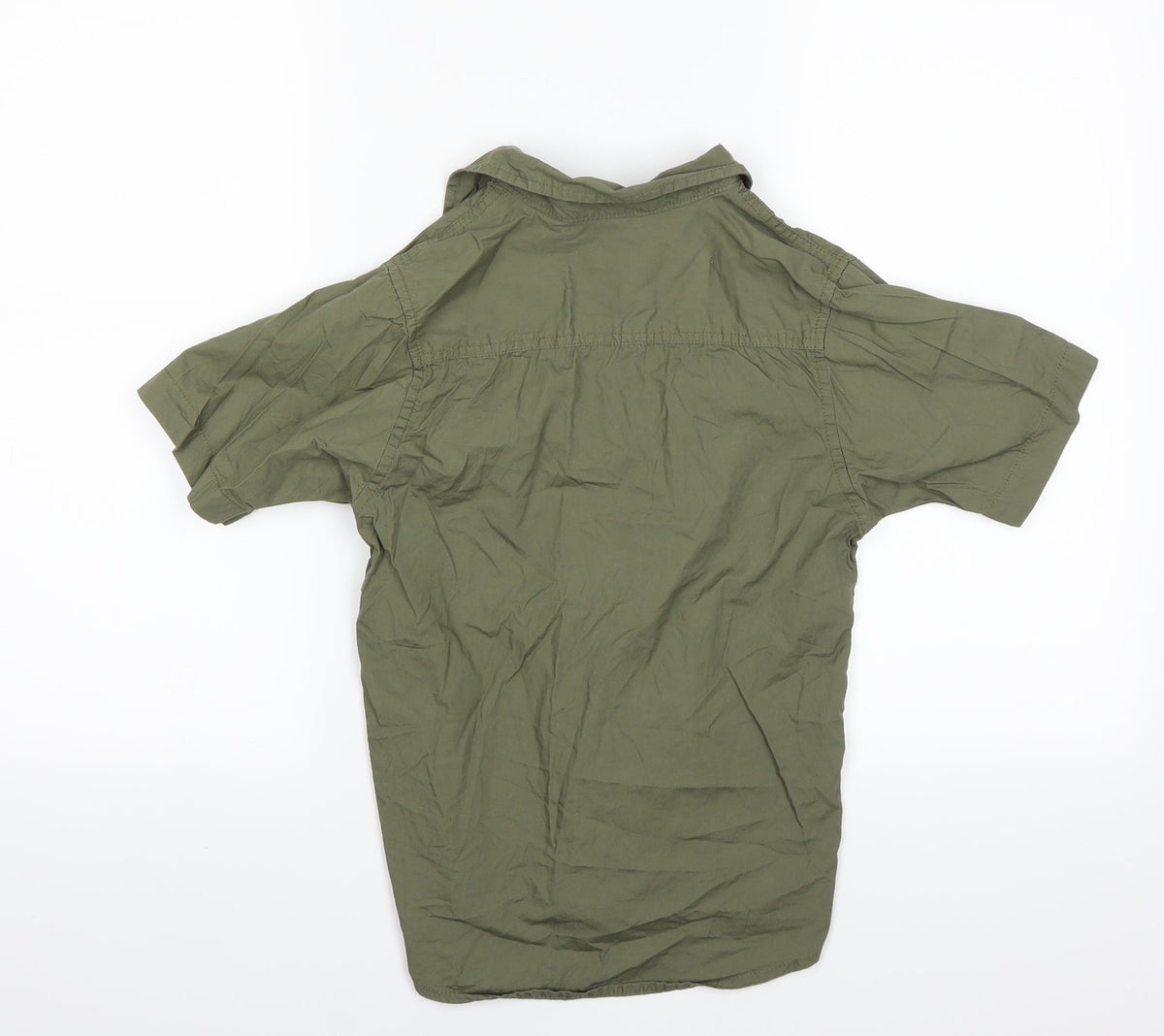 Rebel Boys Green   Basic Button-Up Size 9-10 Years
