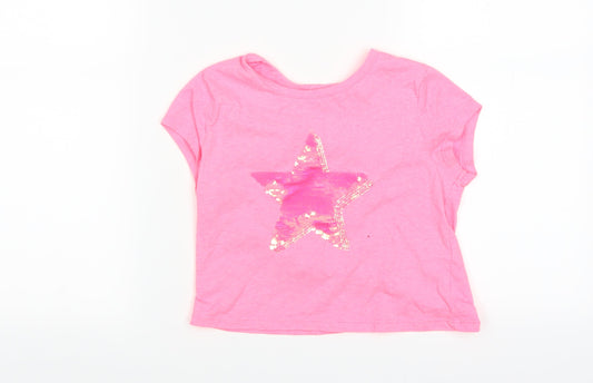 George Girls Pink   Basic T-Shirt Size 9-10 Years