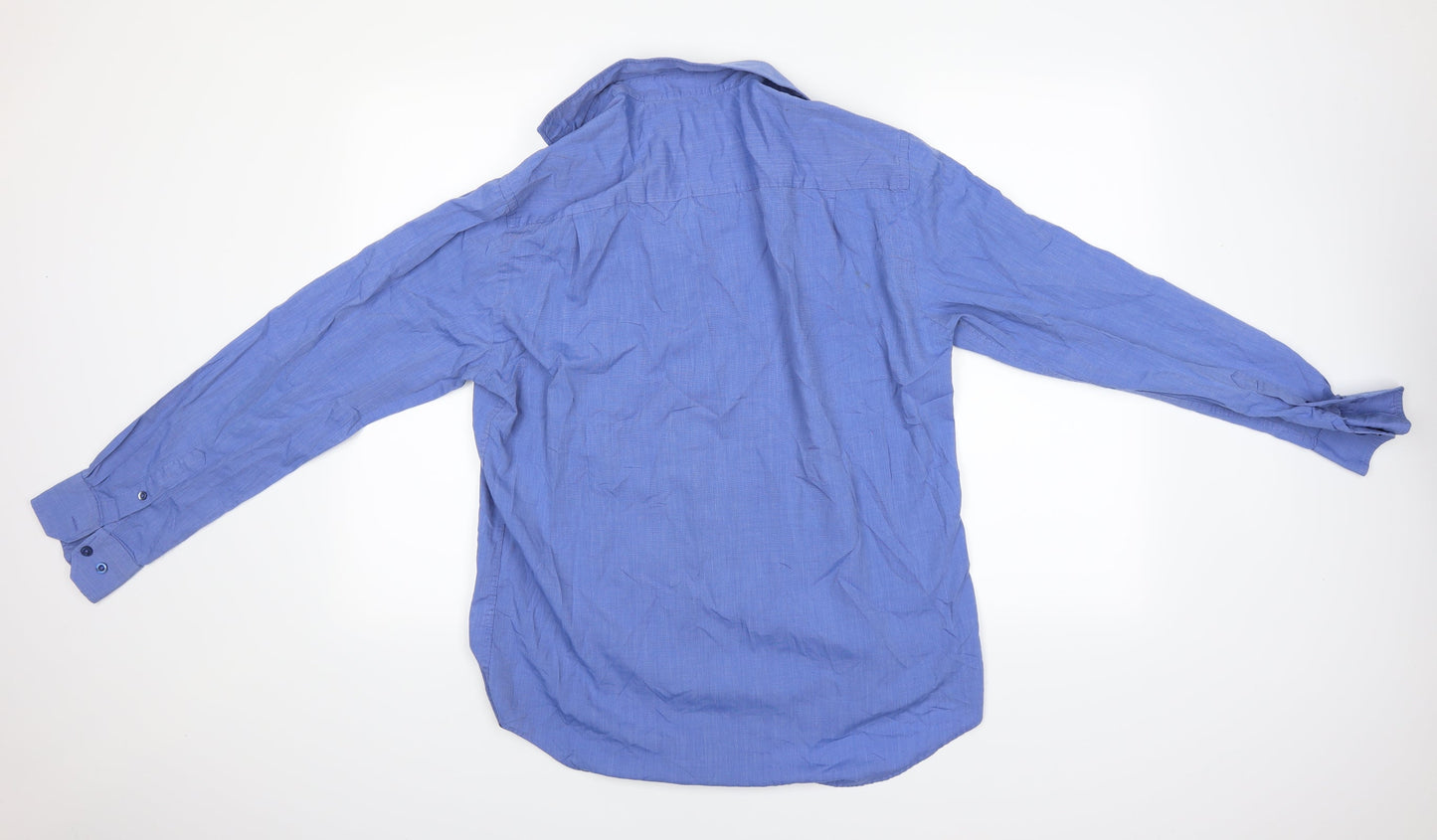 F&F Mens Blue    Button-Up Size 15.5