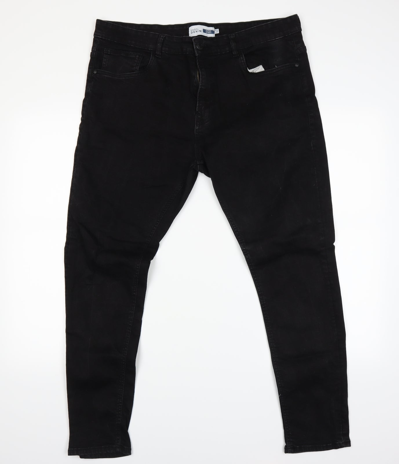 Easy Denim  Womens Black   Straight Jeans Size 38 L30 in