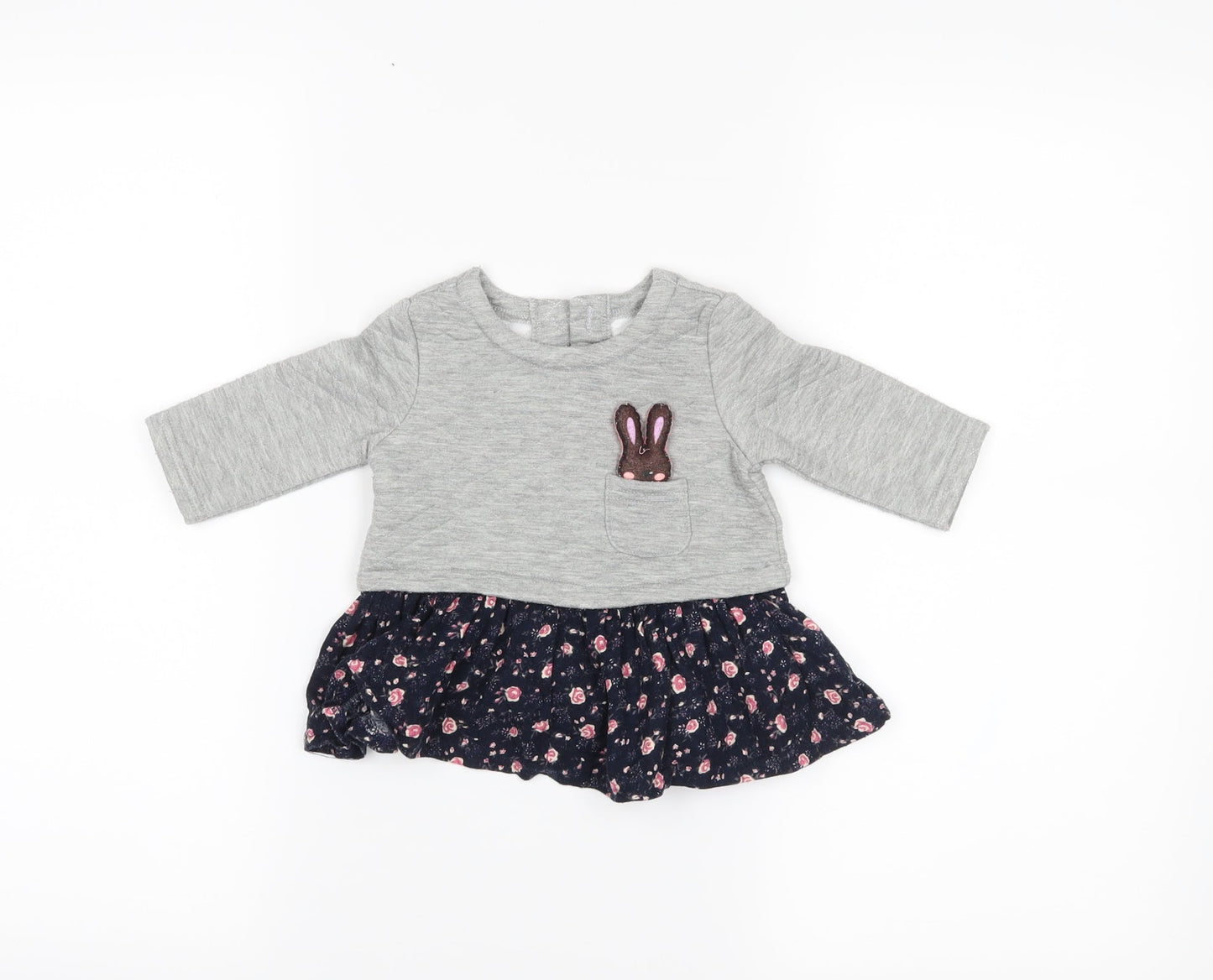 Matalan Girls Grey   Pullover Jumper Size 0-3 Months
