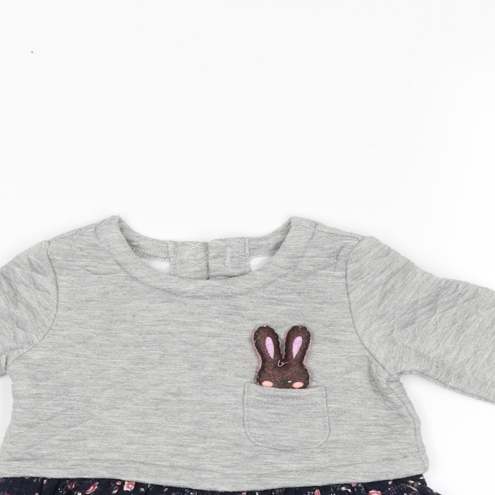 Matalan Girls Grey   Pullover Jumper Size 0-3 Months