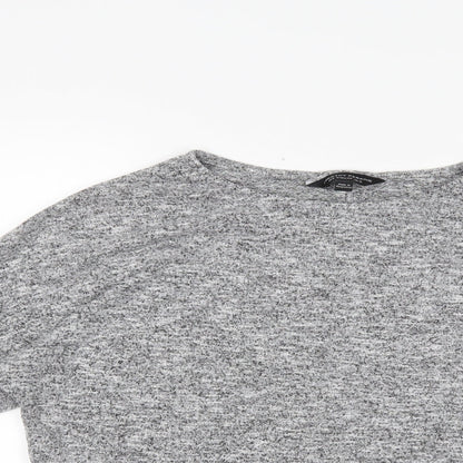 Close-up detail of Dorothy Perkins women’s grey jumper, size UK 10