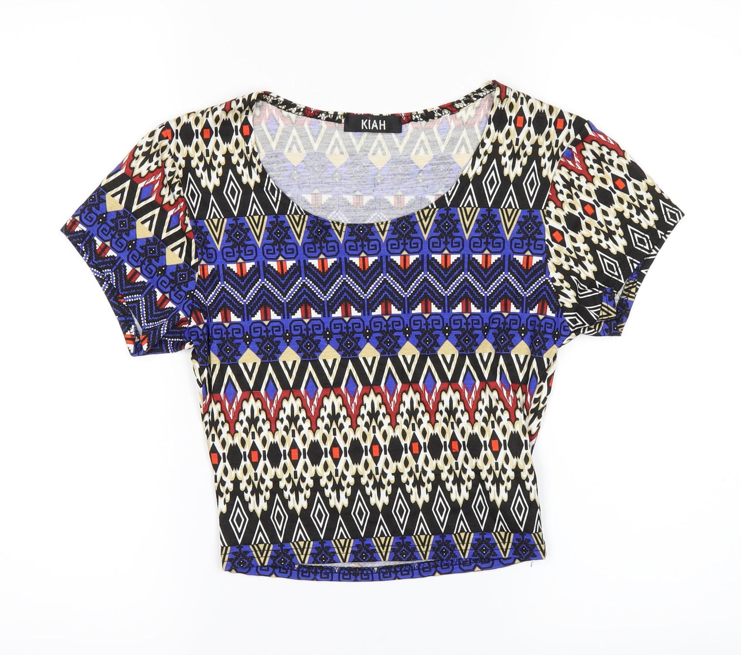 Kiah Womens Blue   Basic T-Shirt Size 8