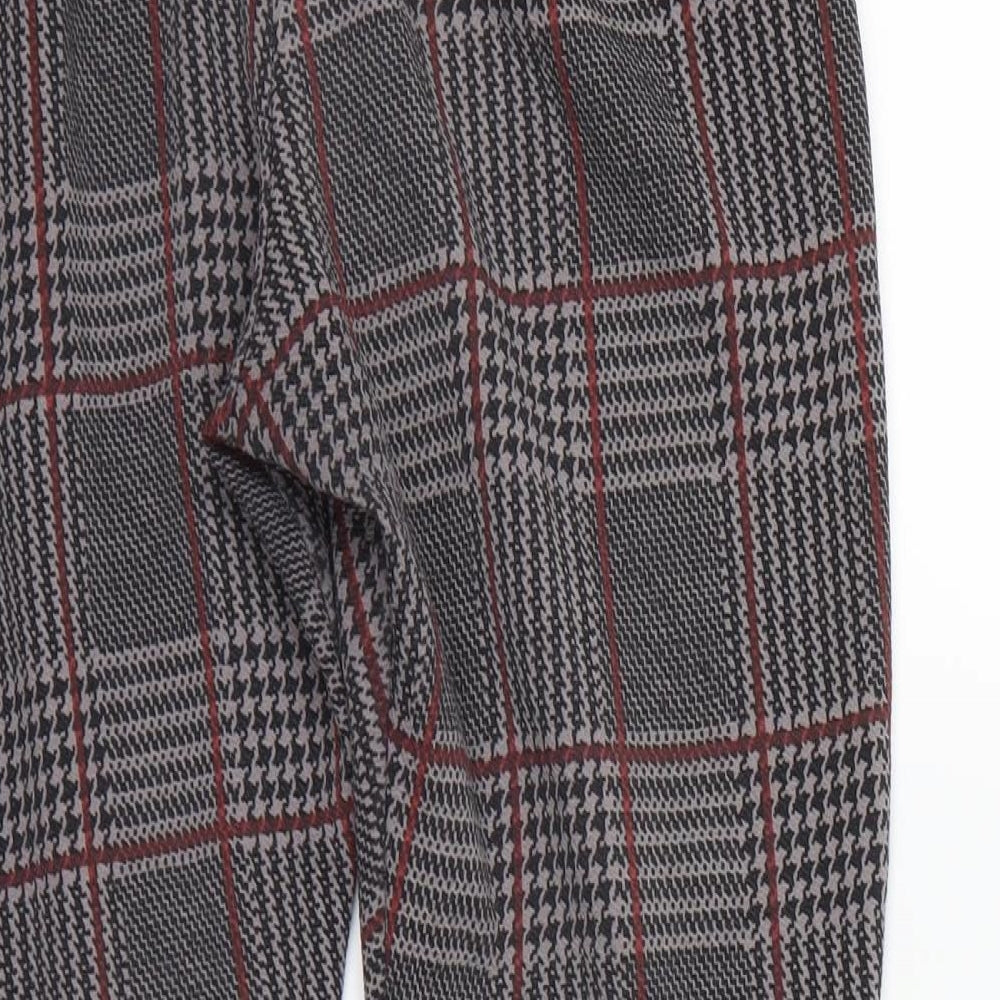 Boohoo Womens Multicoloured Check  Dress Pants Trousers Size 10 L23 in