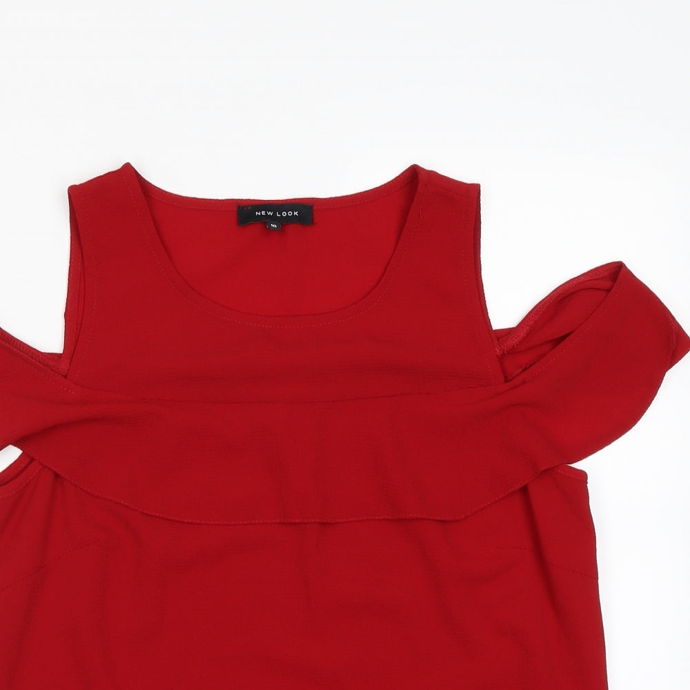 New Look Womens Red   Basic Blouse Size 10
