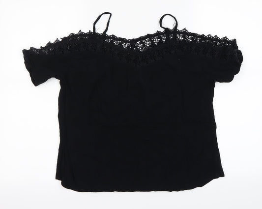 George Womens Black   Basic T-Shirt Size 10