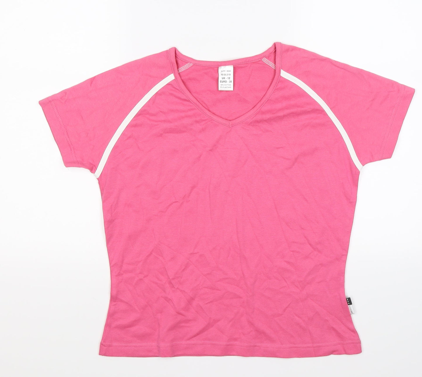 gym issue Womens Pink   Basic T-Shirt Size 12