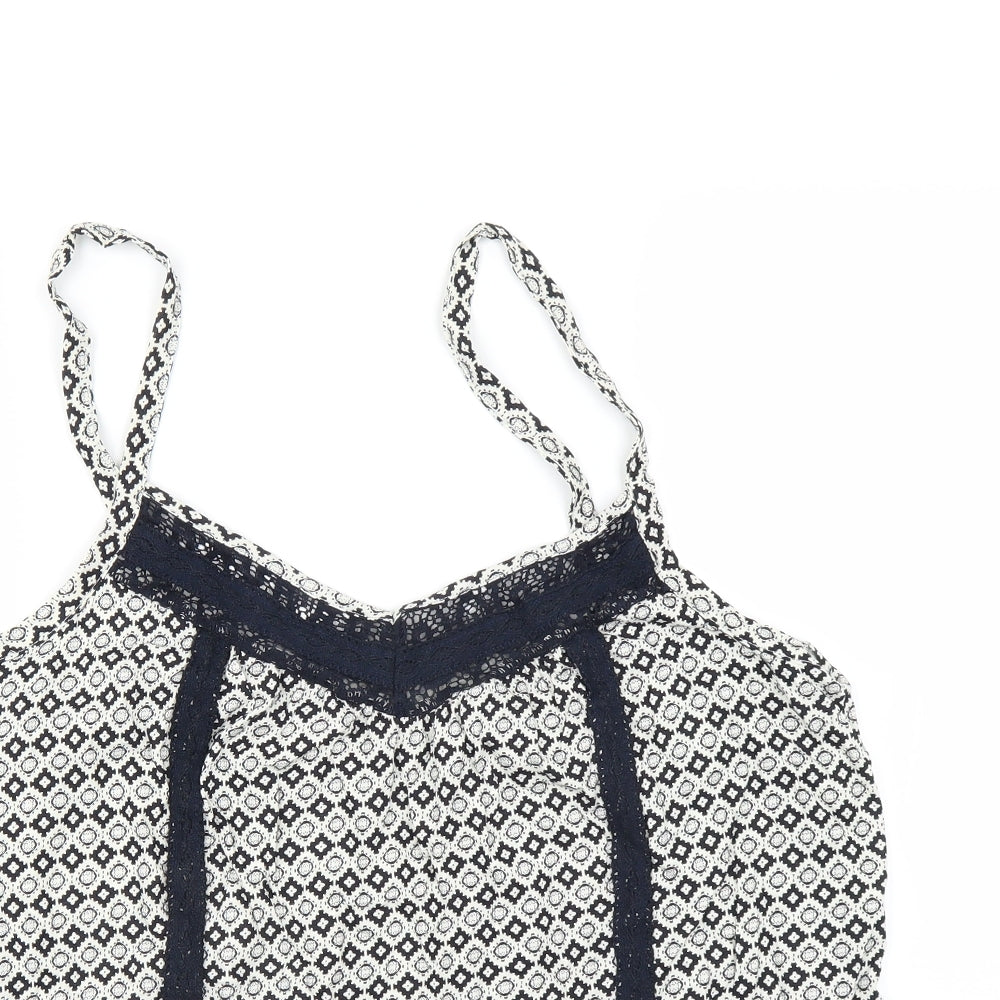 Marks and Spencer Womens Blue Geometric  Camisole Blouse Size 16