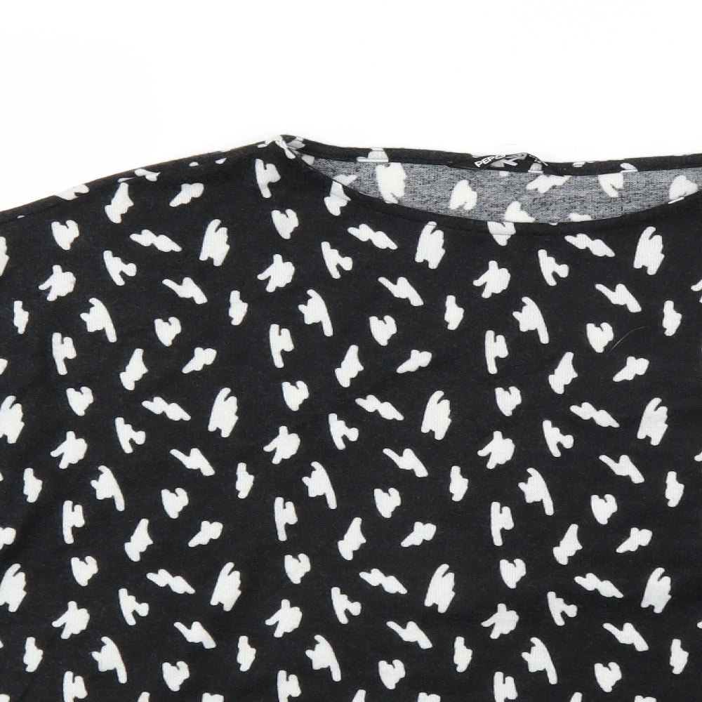 Pep & Co Womens Black Geometric  Pullover Jumper Size 16