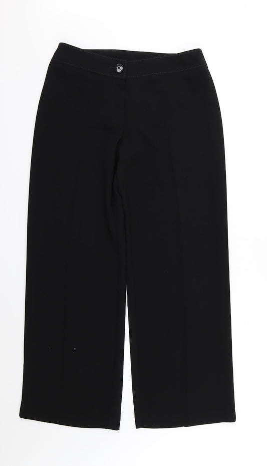 Marks and Spencer Womens Black  Rayon Trousers  Size 12 L31 in