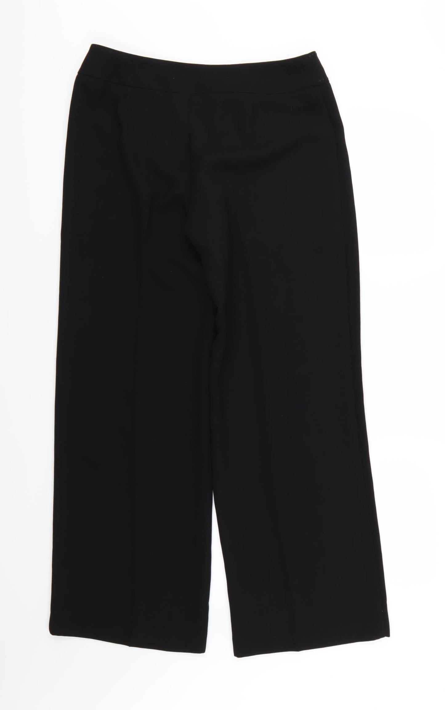 Marks and Spencer Womens Black  Rayon Trousers  Size 12 L31 in