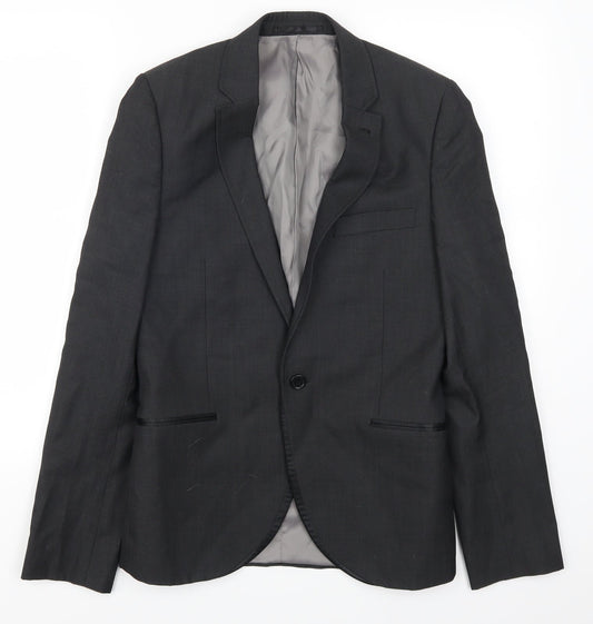 Topshop Mens Grey   Jacket Suit Jacket Size 34