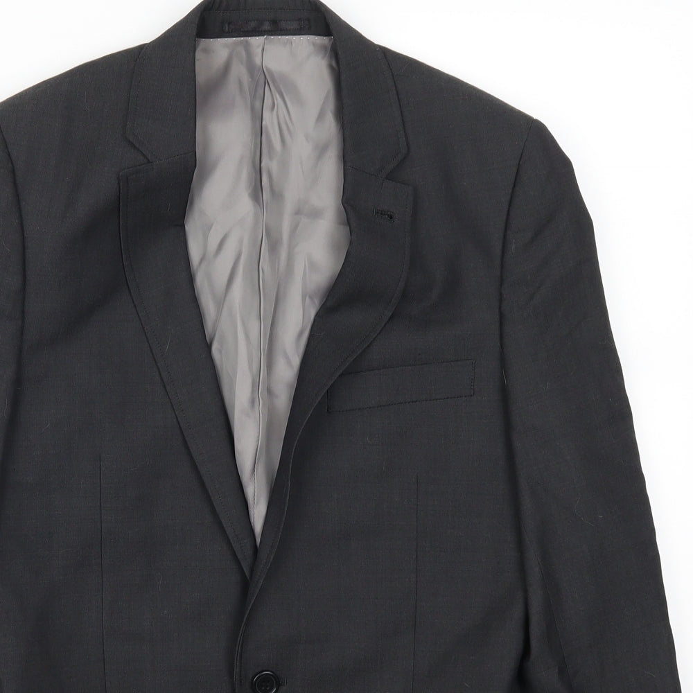 Topshop Mens Grey   Jacket Suit Jacket Size 34