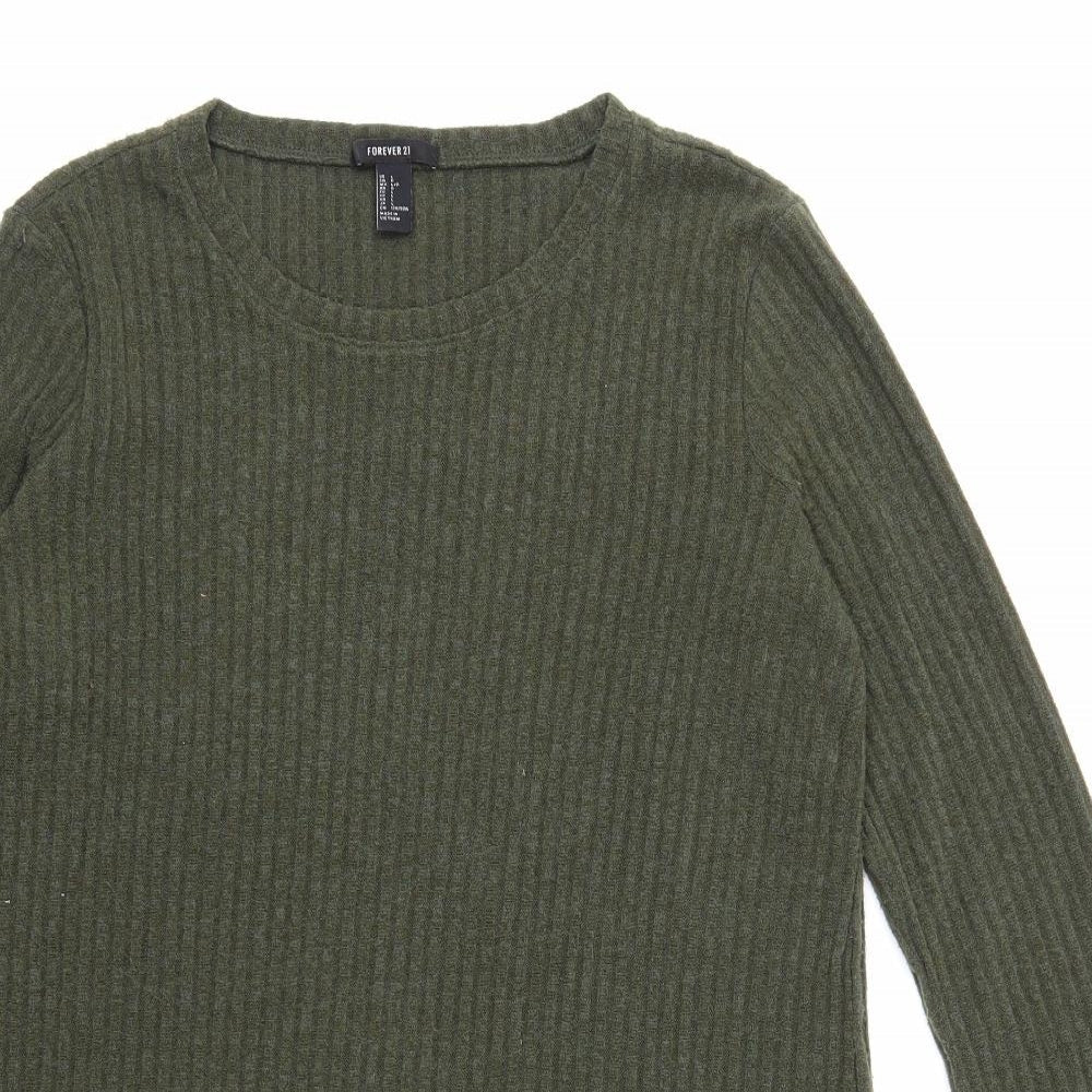 FOREVER 21 Womens Green   Pullover Jumper Size L