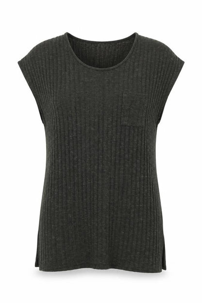 Front view of Topshop women’s green knit jumper, size UK 12