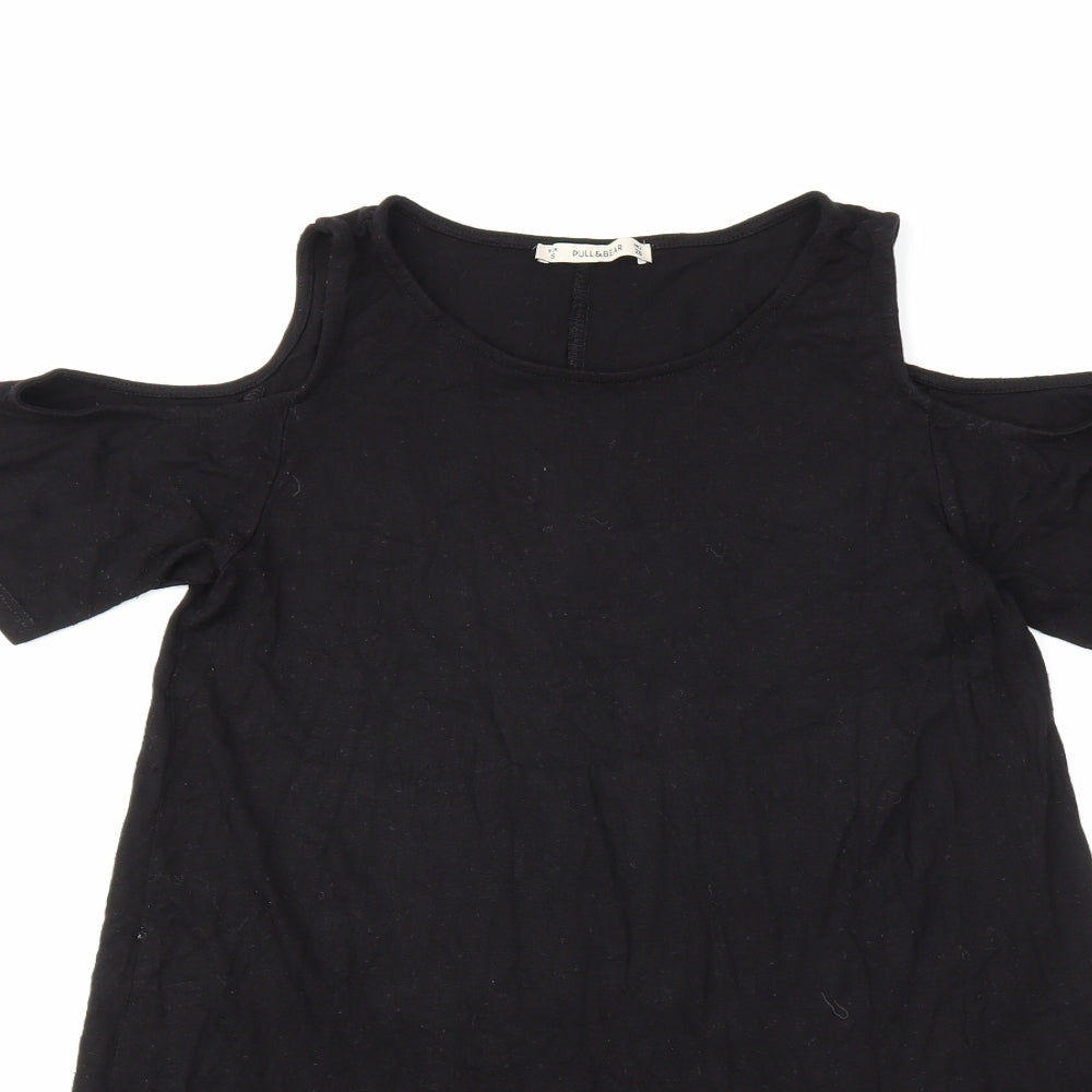 Pull&Bear Womens Black   Basic T-Shirt Size S