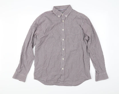 Additional front view of Marks & Spencer men’s red check button-up, size M