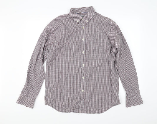 Marks and Spencer Mens Red Check   Button-Up Size M